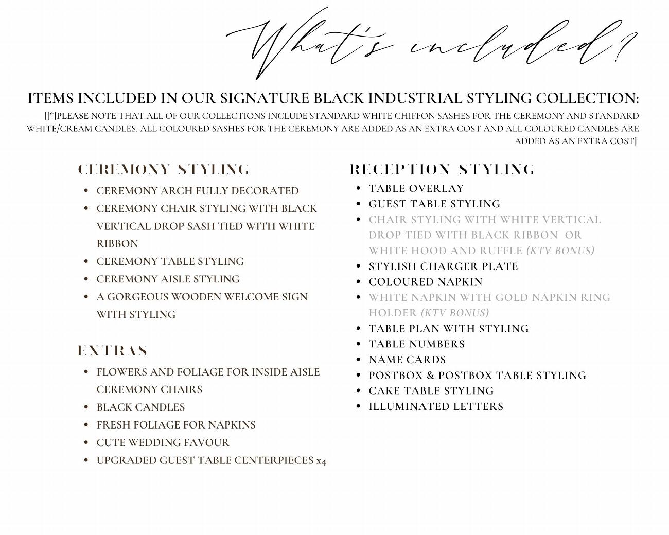 Signature Black Industrial Collection | KTV Venue Stylists Ltd gallery image 10
