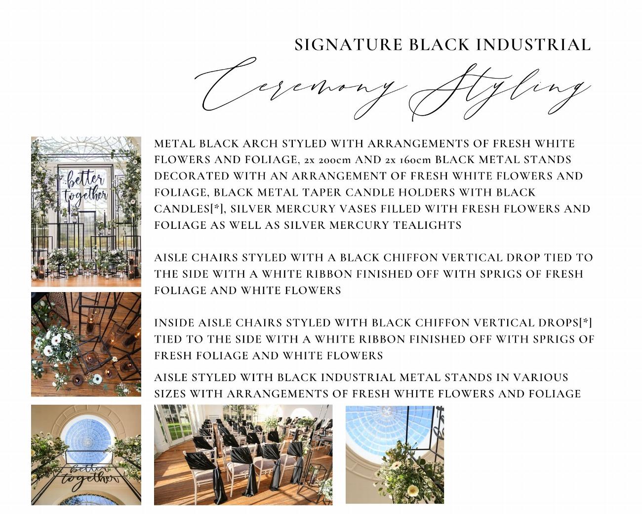 Signature Black Industrial Collection | KTV Venue Stylists Ltd gallery image 3
