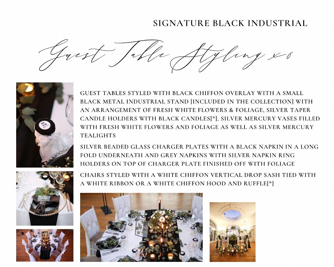 Signature Black Industrial Collection | KTV Venue Stylists Ltd gallery image 6
