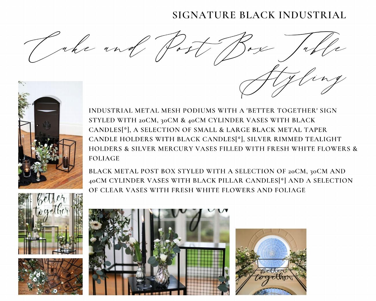 Signature Black Industrial Collection | KTV Venue Stylists Ltd gallery image 8