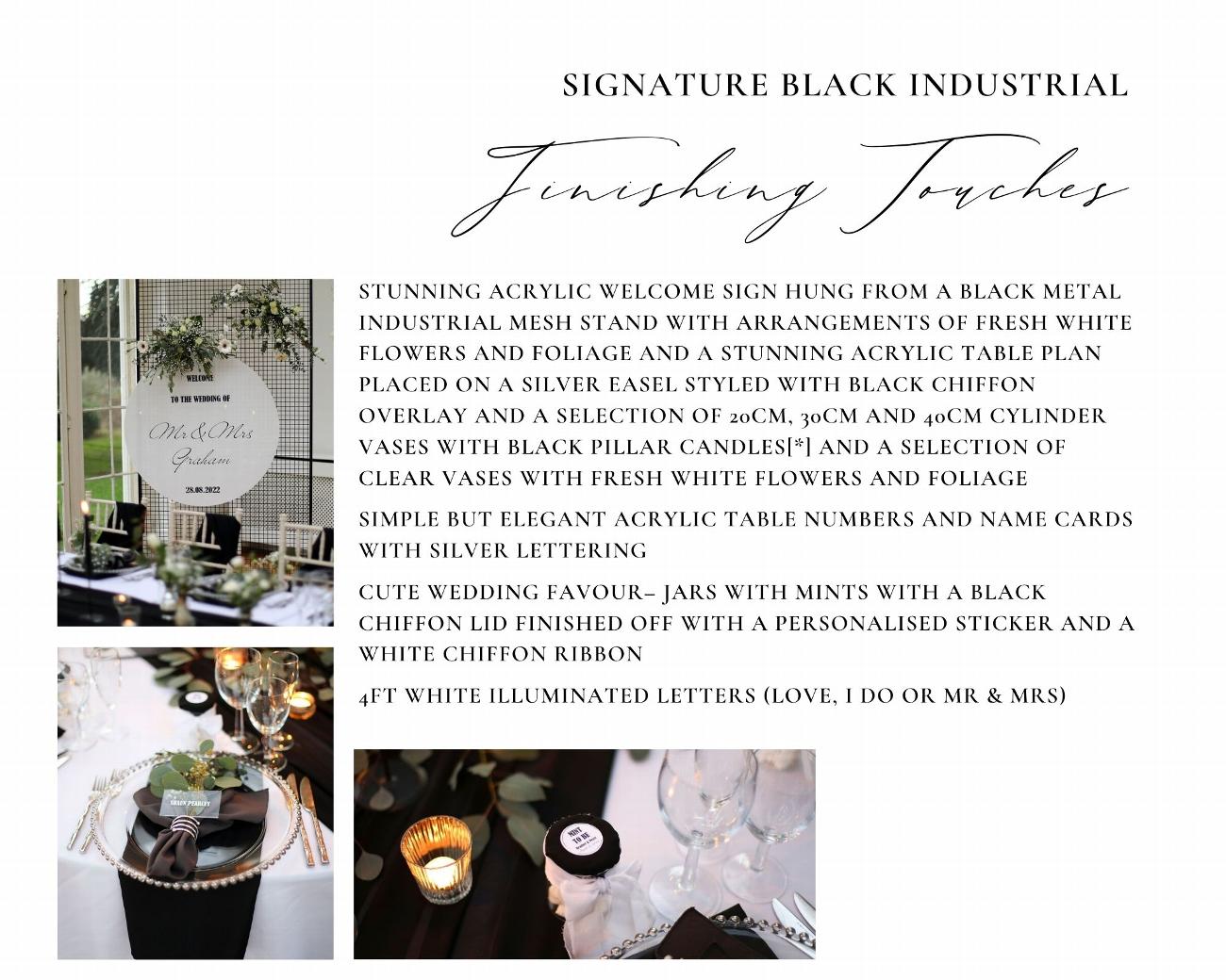 Signature Black Industrial Collection | KTV Venue Stylists Ltd gallery image 9