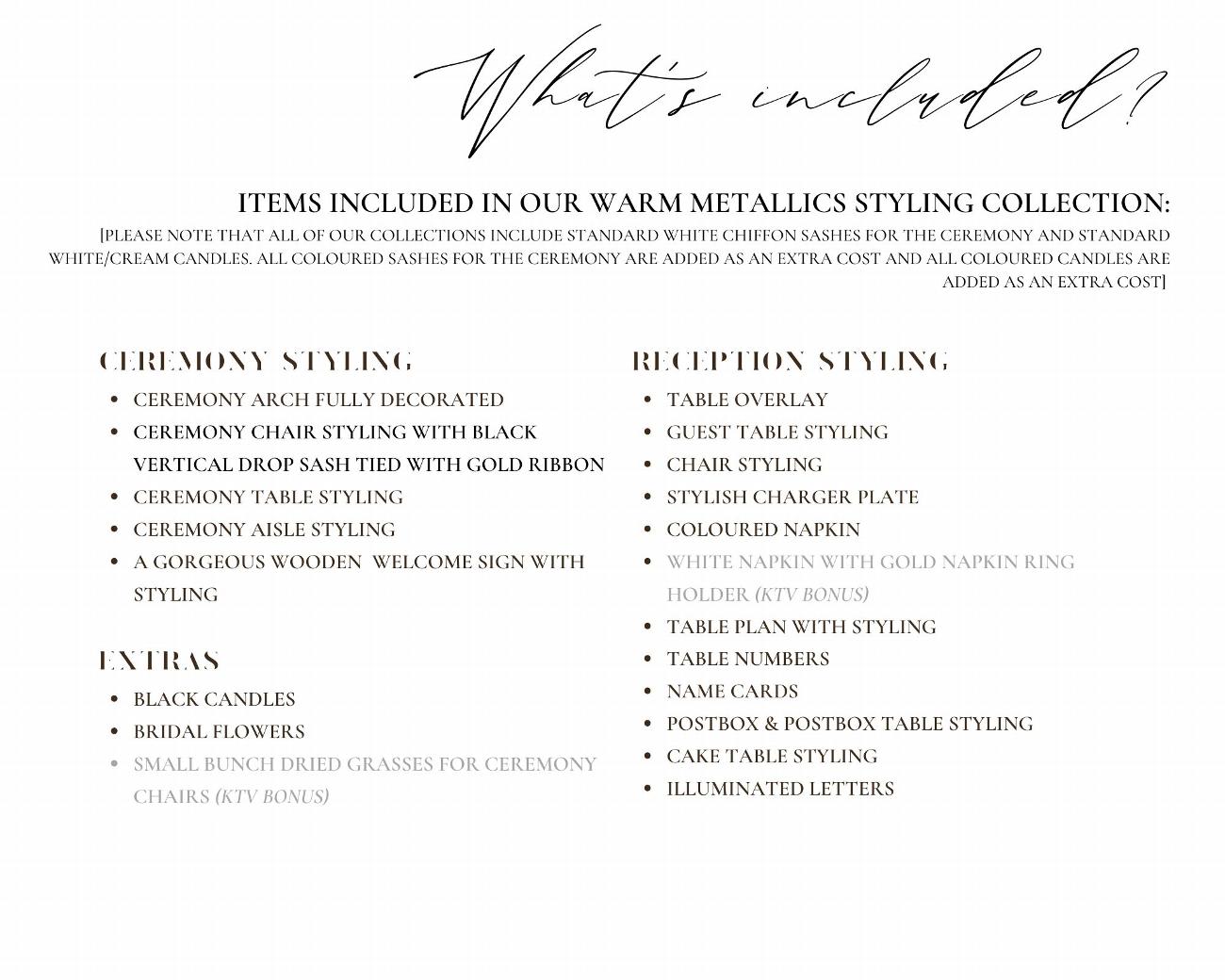 Warm Metallics Collection | KTV Venue Stylists Ltd gallery image 11