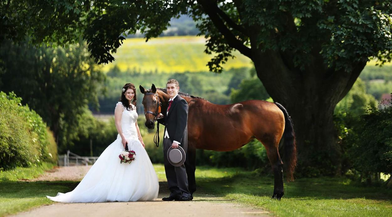 Countryside weddings with horses